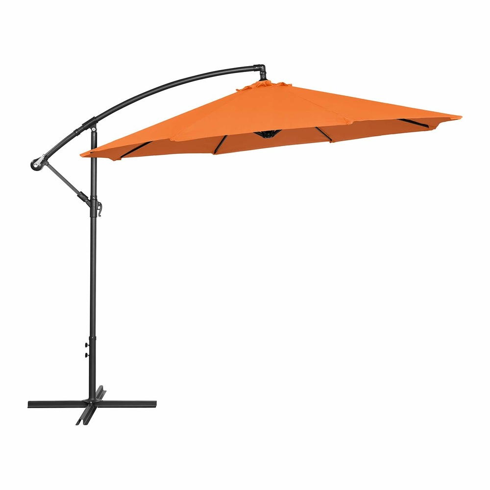 Parasol déporté - orange - rond - diamètre 300 cm - inclinable