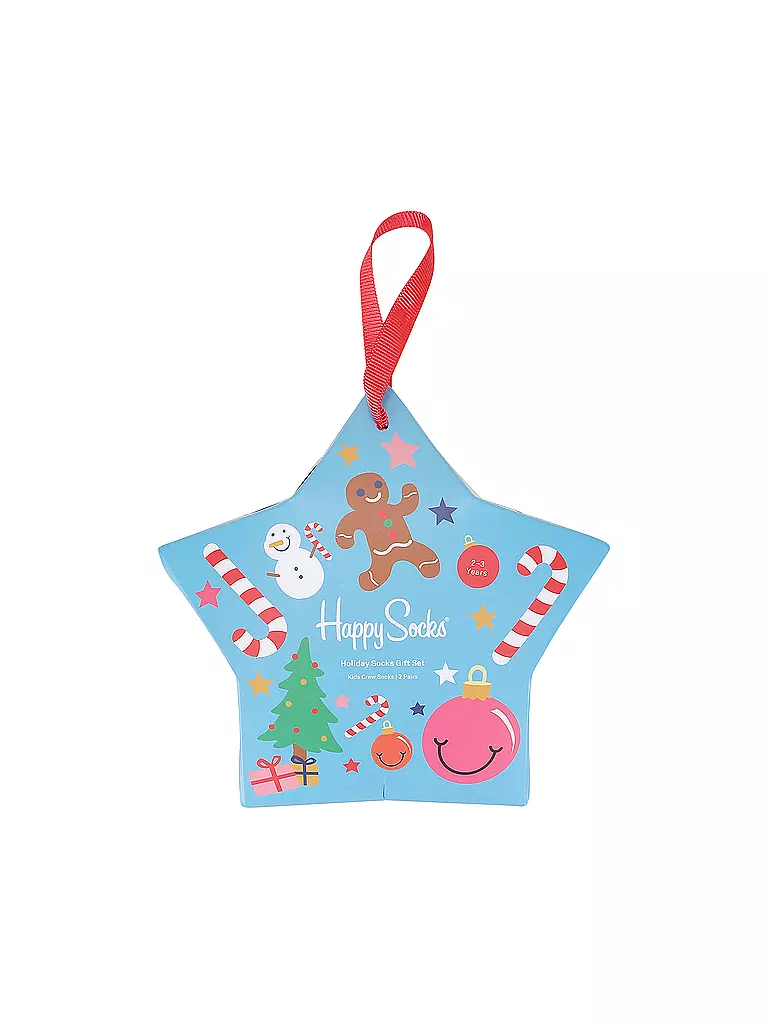 HAPPY SOCKS Kinder Socken Geschenkset HOLIDAY 2er Pkg. comp 15 hellblau