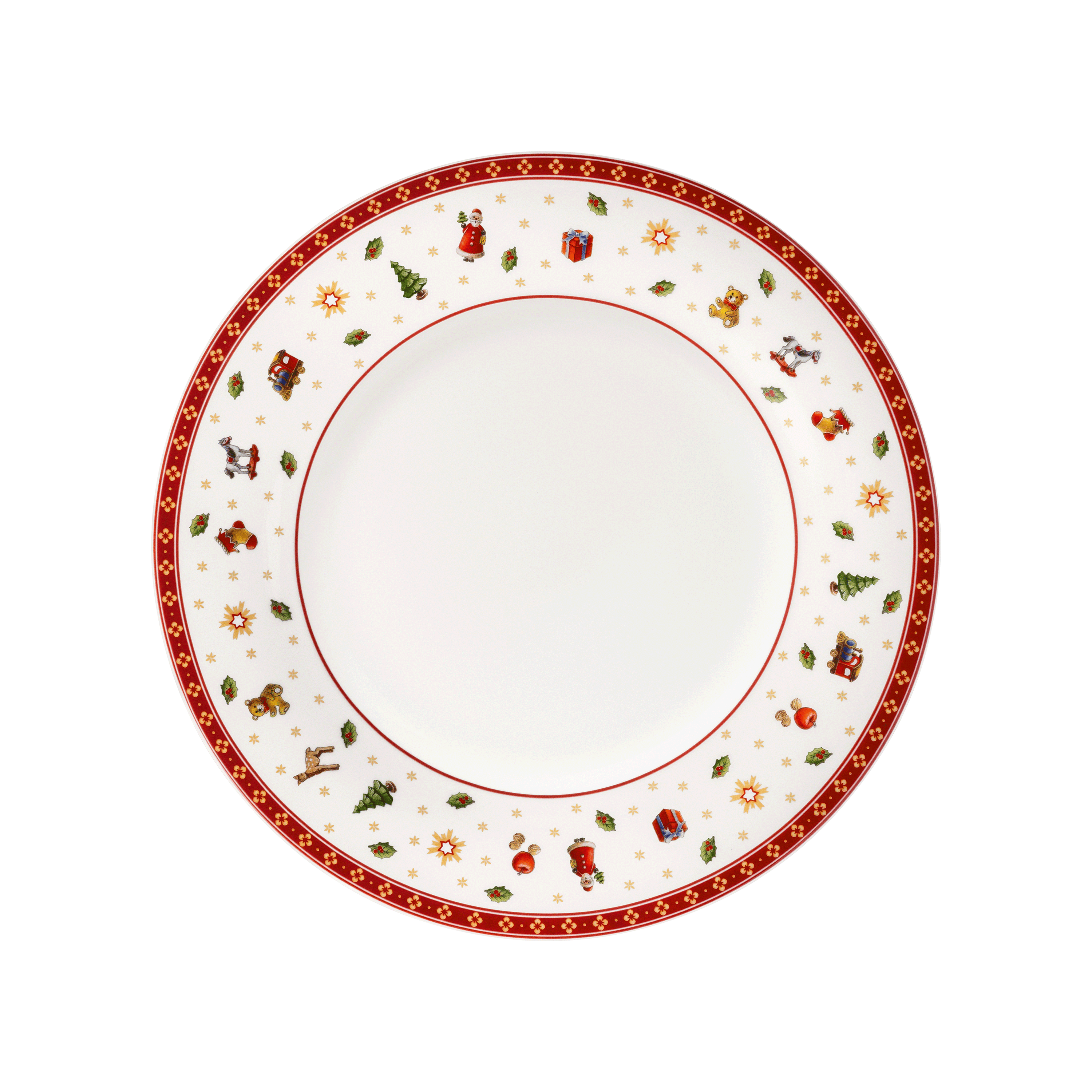 Toy's Delight Dinner plate Red, 10.6'', Premium Porcelain