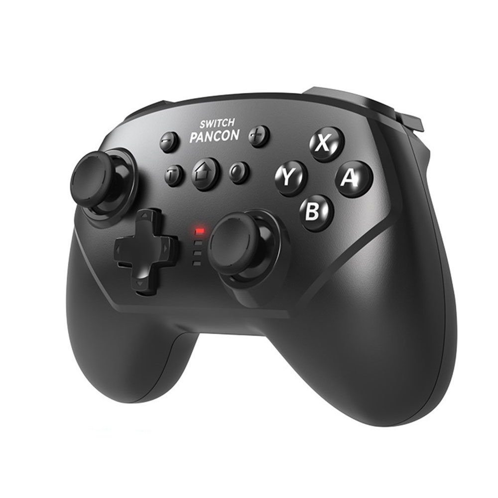 Wireless Bluetooth Game Controller mit Gyro-Sensor und Vibrationsfunktion für Nintendo Switch / Lite / OLED / PC / iOS / Android (600mAh) - Schwarz