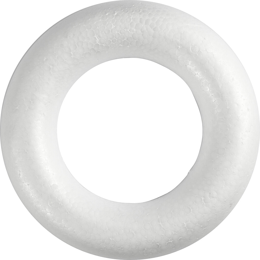 Ring Med Flad Bagside - Ø 25 CM - Tykkelse 30 MM - Hvid - 1 Stk