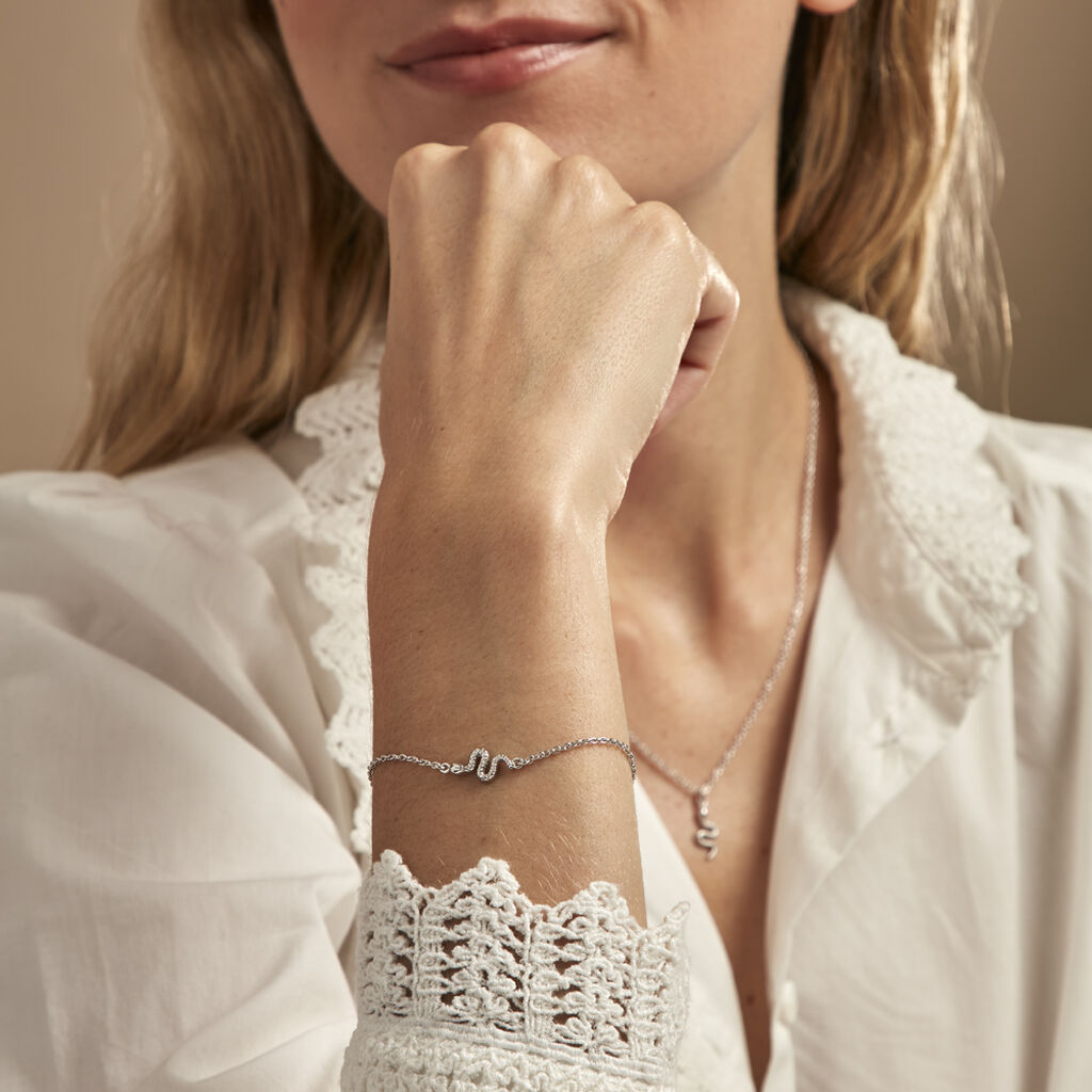 Bracelet Oria Argent Blanc
