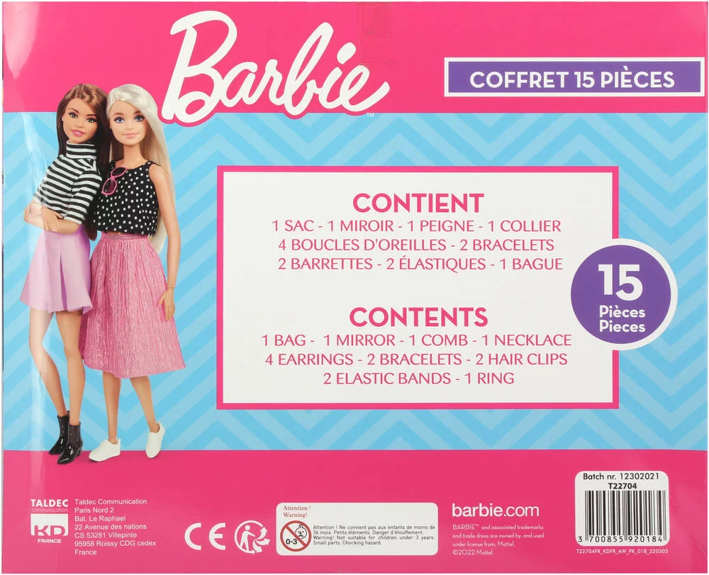 BARBIE -COFFRET 15 PIECES
