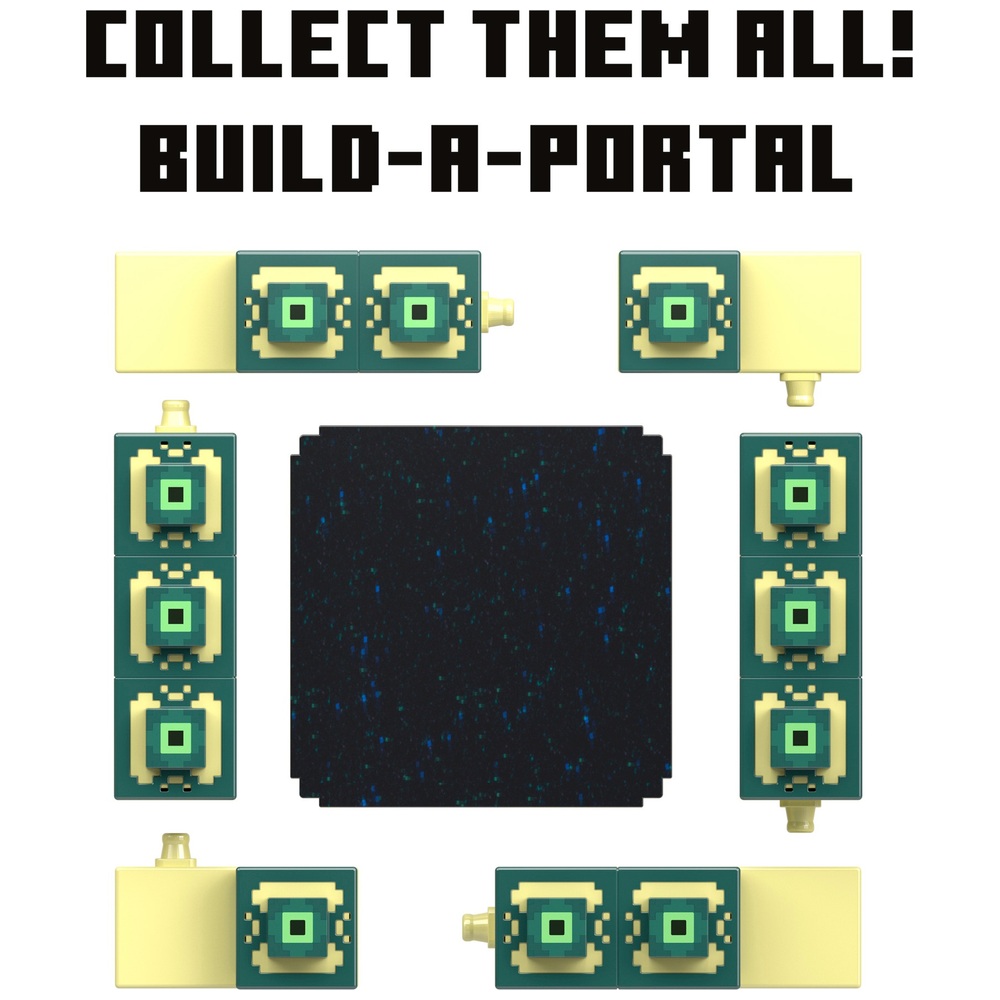 Minecraft 8cm Fuchsfigur Bau-ein-Portal-Set