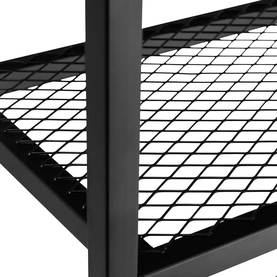 tectake Bijzettafel York 45,5x36x75,5cm, Industrieel Hout Donker, Rustiek