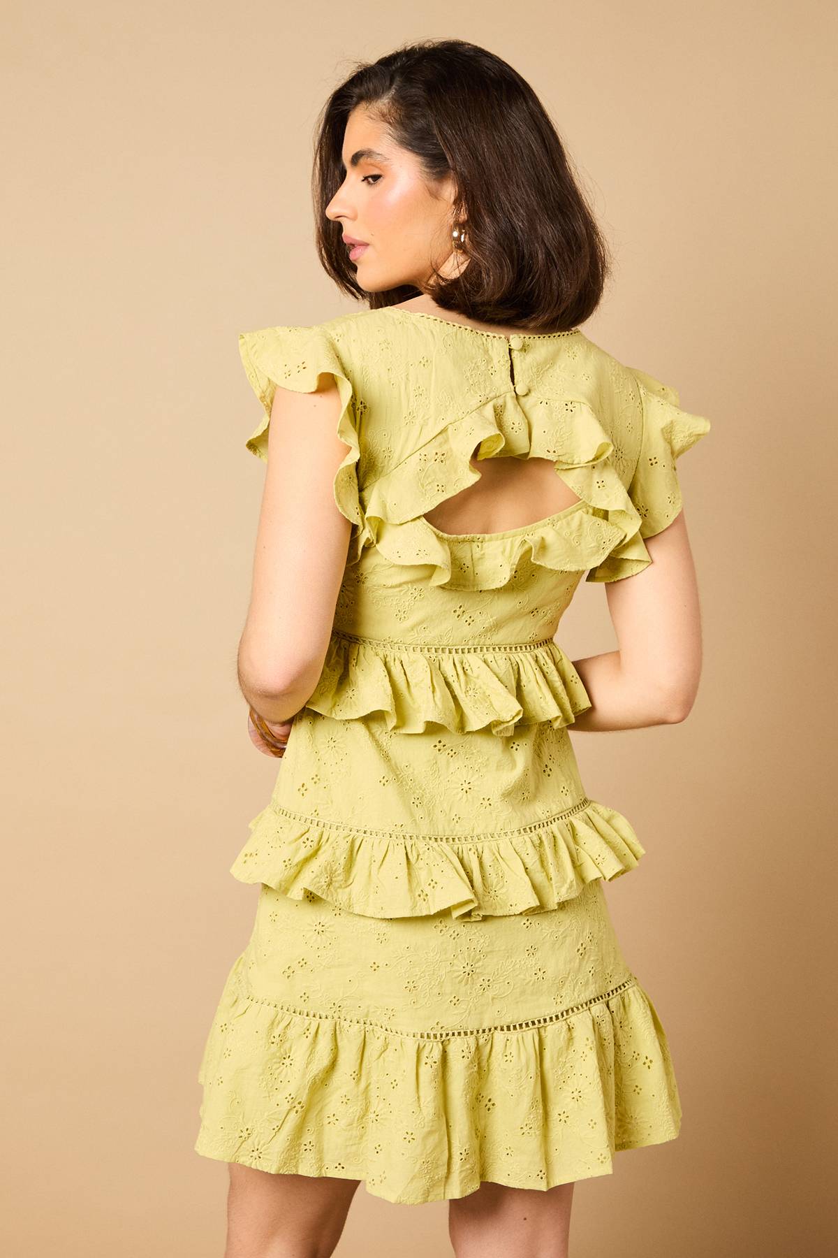 Oasis Robe Mini à Volants Broderie
