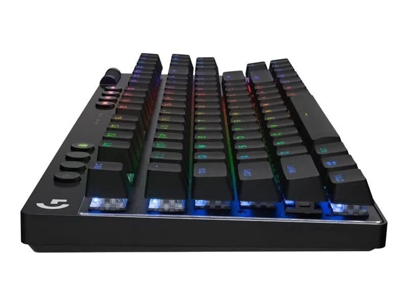 Logitech G PRO X TKL - Tastatur - gaming - bagbelyst - trådløs - 2.4 GHz, Bluetooth - QWERTY - US International - tastkontakt: Tactile - sort