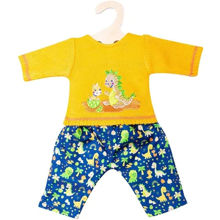 Heless 2134 - Bekleidungs-Set für Puppen im Dino-Design, 2 teilig, Größe 35 - 45 cm