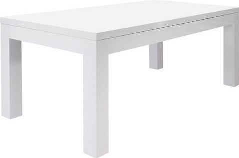 Eettafel - Hoogglans Wit - MDF - Uitschuifbaar tot 260 cm