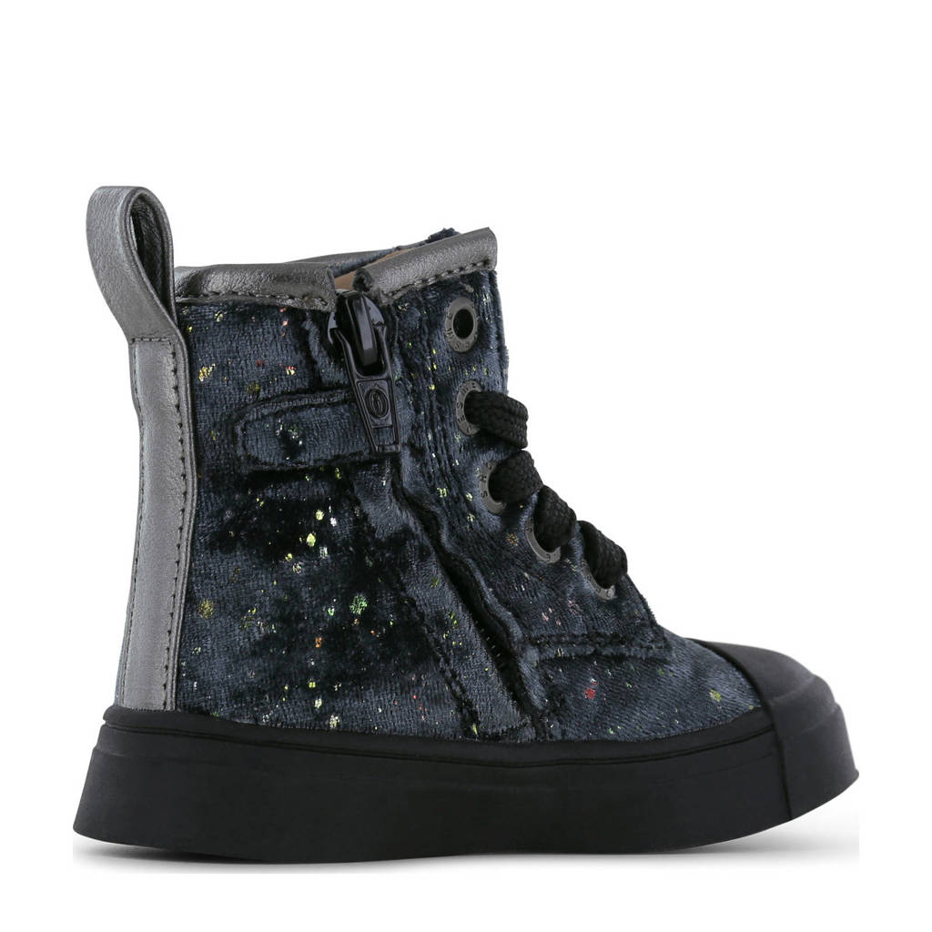 Shoesme fluwelen sneakers blauw