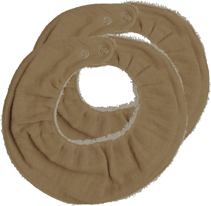 Fabelab Ruffle Bib - Caramel - 2 pack Caramel