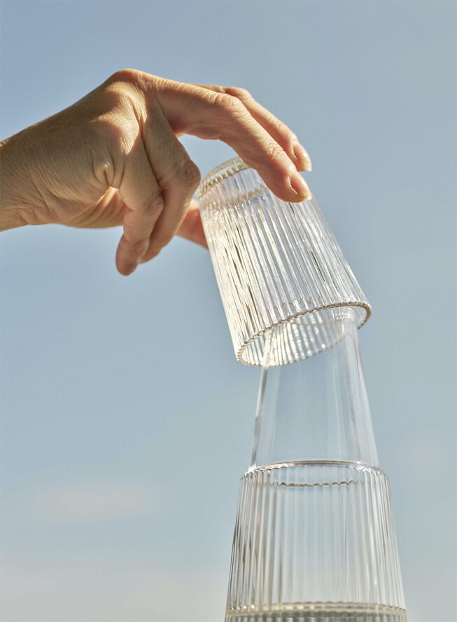 Stelton Pilastro karaffel med glas 1 l, clear Clear