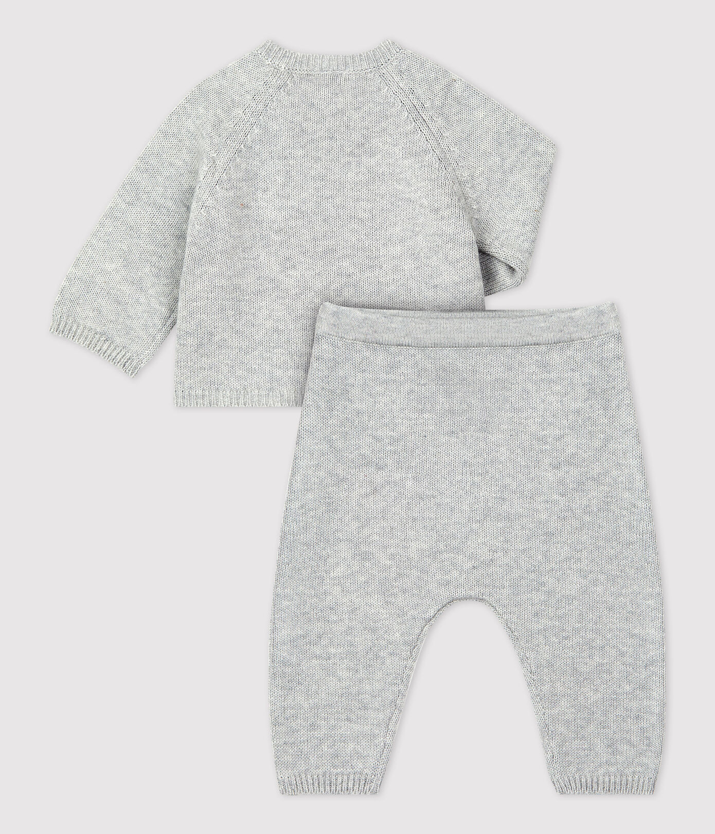 Ensemble 2 pièces jacquard en tricot bio bébé