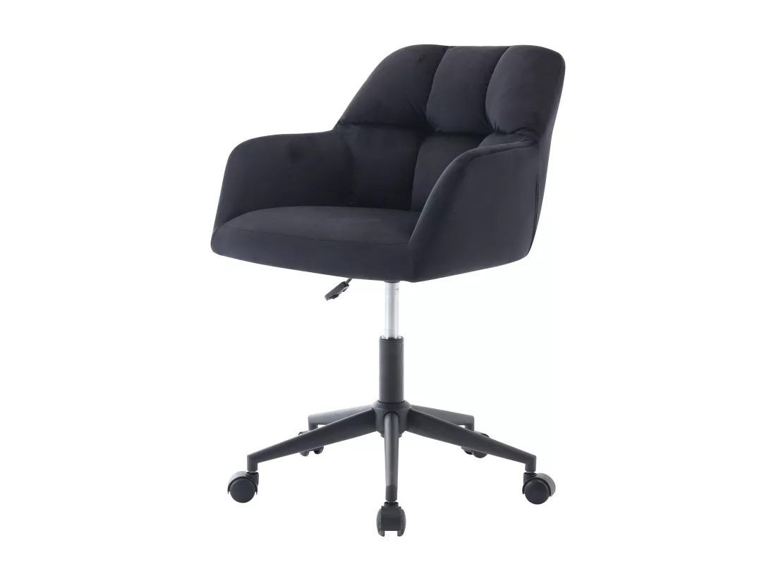 Chaise de bureau - Velours - Noir - Hauteur réglable - PEGA de Pascal Morabito