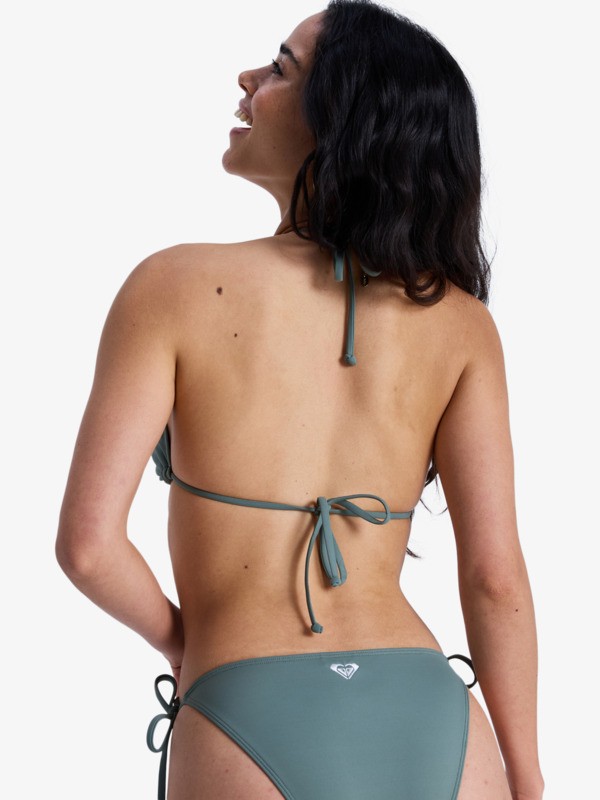 Solid Essentials Tiki Tri Haut de bikini triangle Vert Femme