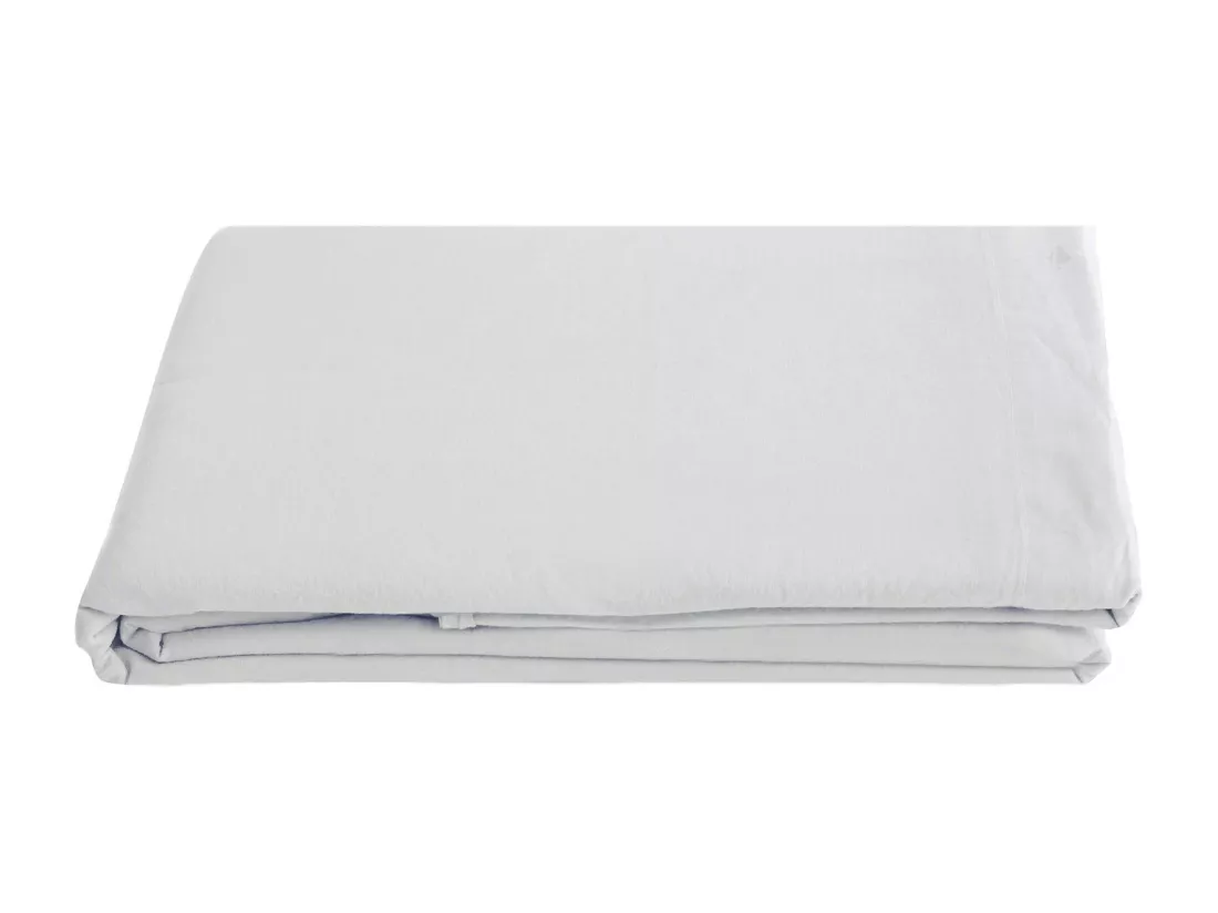 Drap plat 270x290 cm pur coton collection PALACE blanc neige