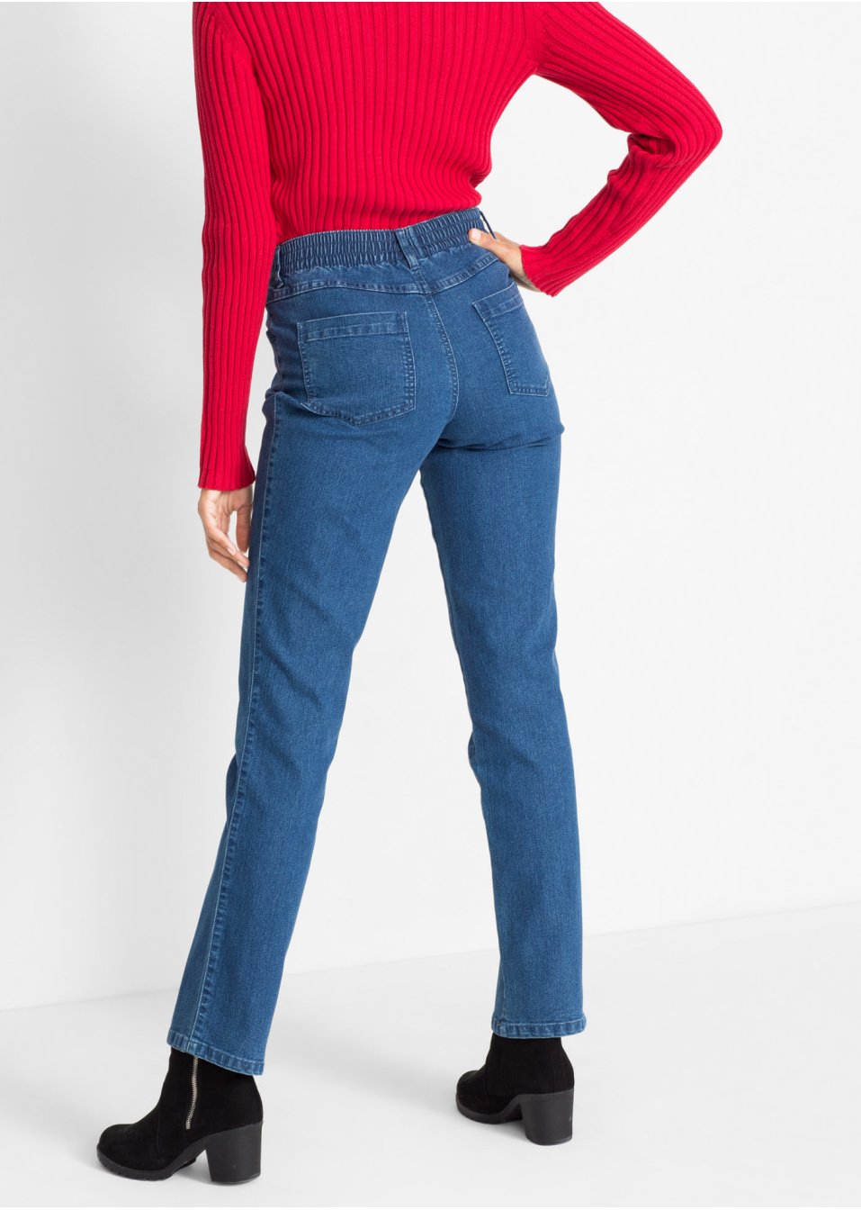 Lot de 2 pantalons extensibles à taille confortable, Straight