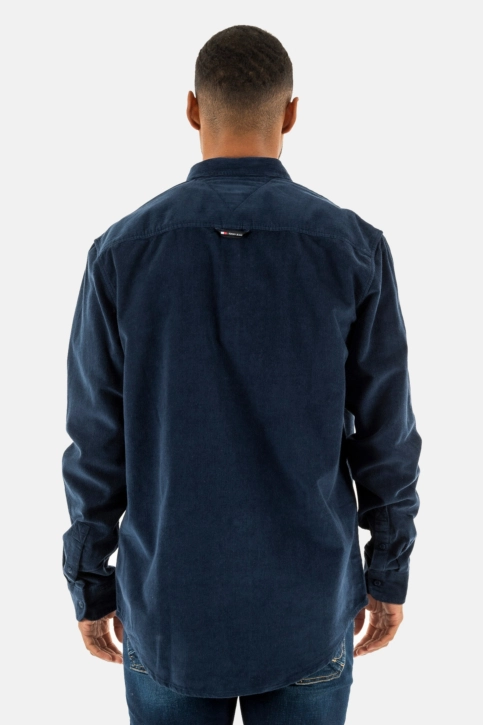 Chemise tommy jeans reg corduroy c1g dark night navy