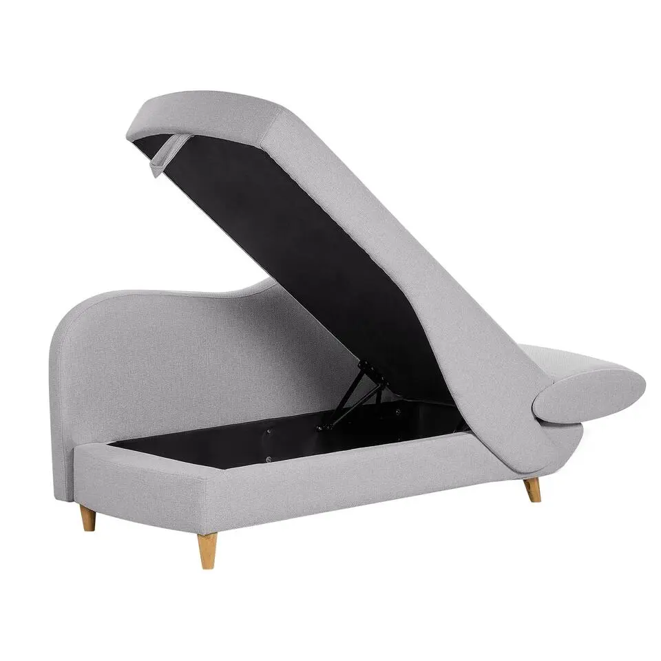 MERI II - Chaise longue - Lichtgrijs - Rechterzijde - Fluweel