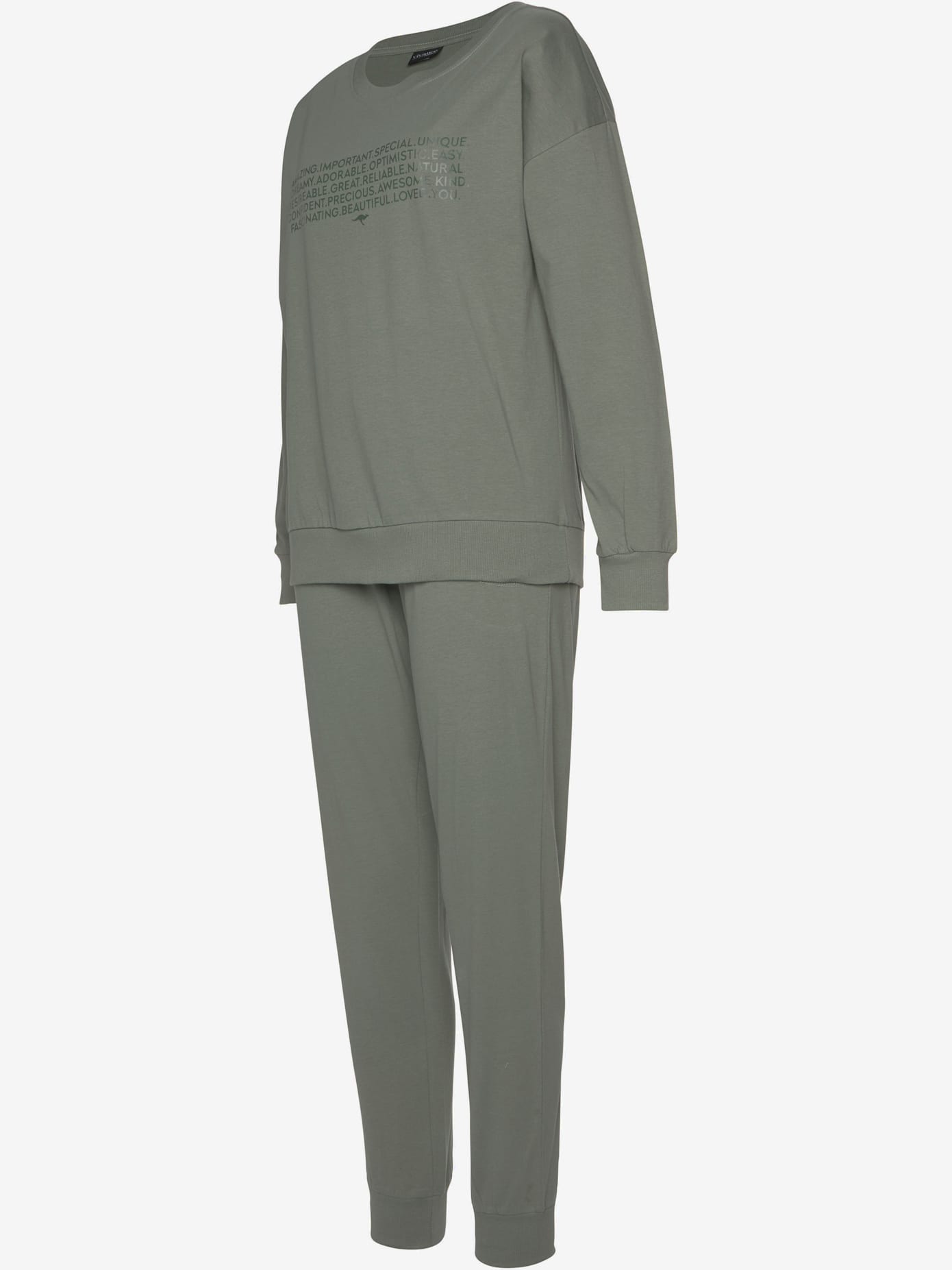 Pyjama avec imprimé texte devant