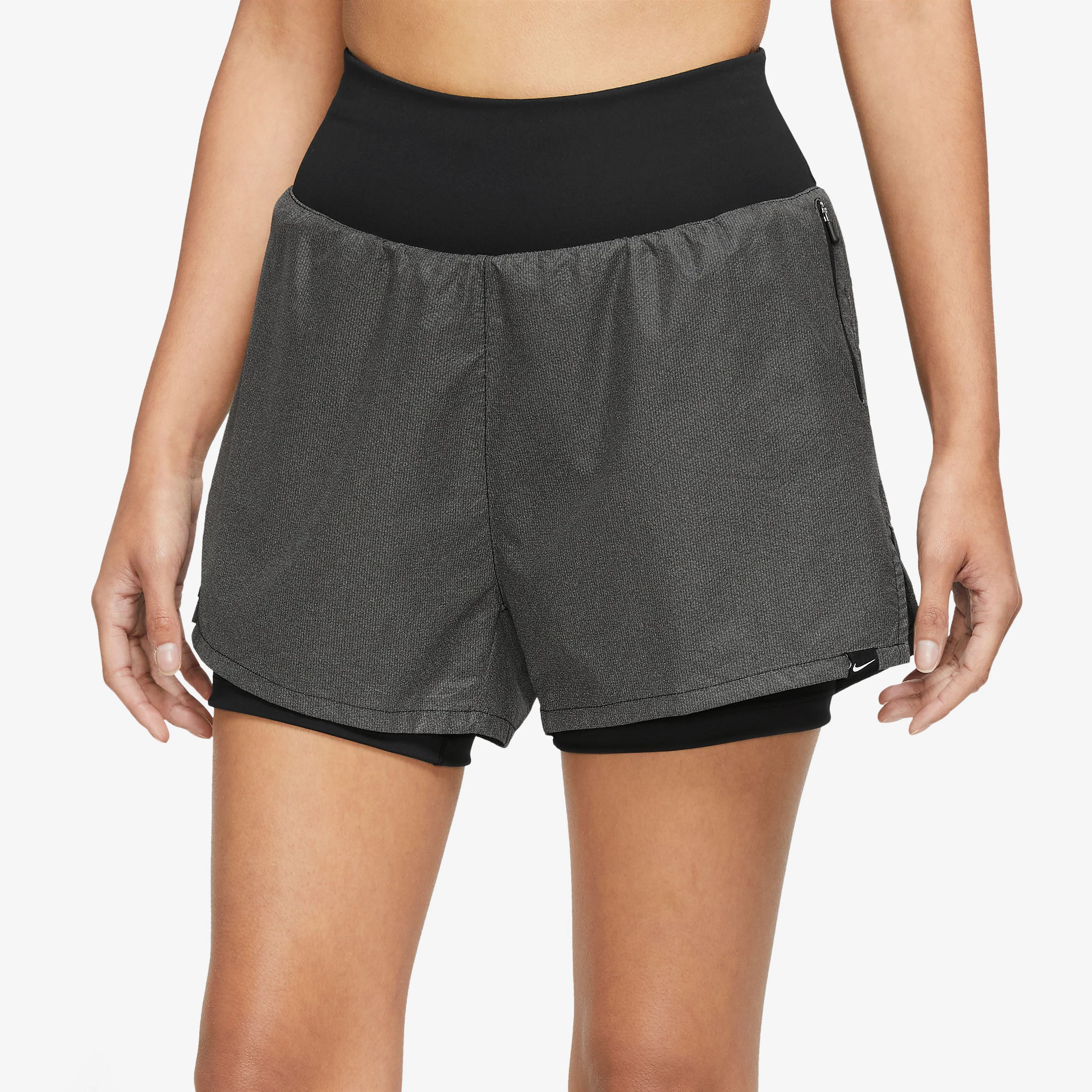 Nike Dri-Fit Run Division Reflective Mid-Rise 3in Shorts Femmes - Noir
