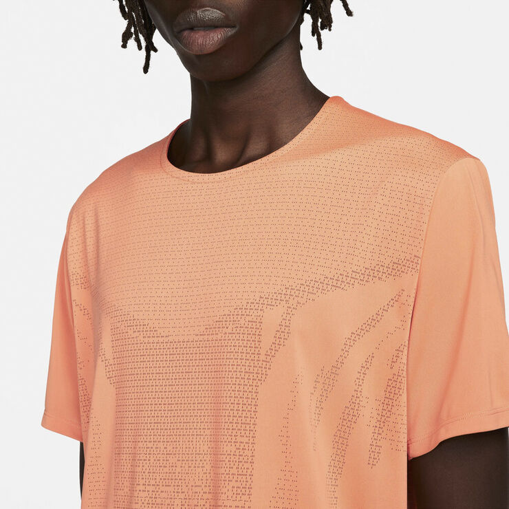 Nike Dri Fit Rise 365 Lobe T Shirt Orange