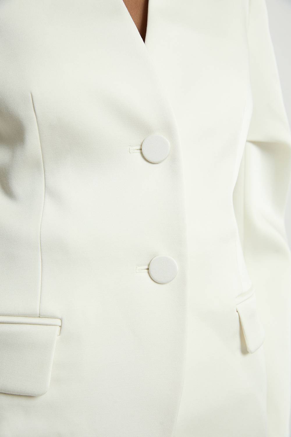 KarenMillen Blazer Cintré En Satin Sans Col