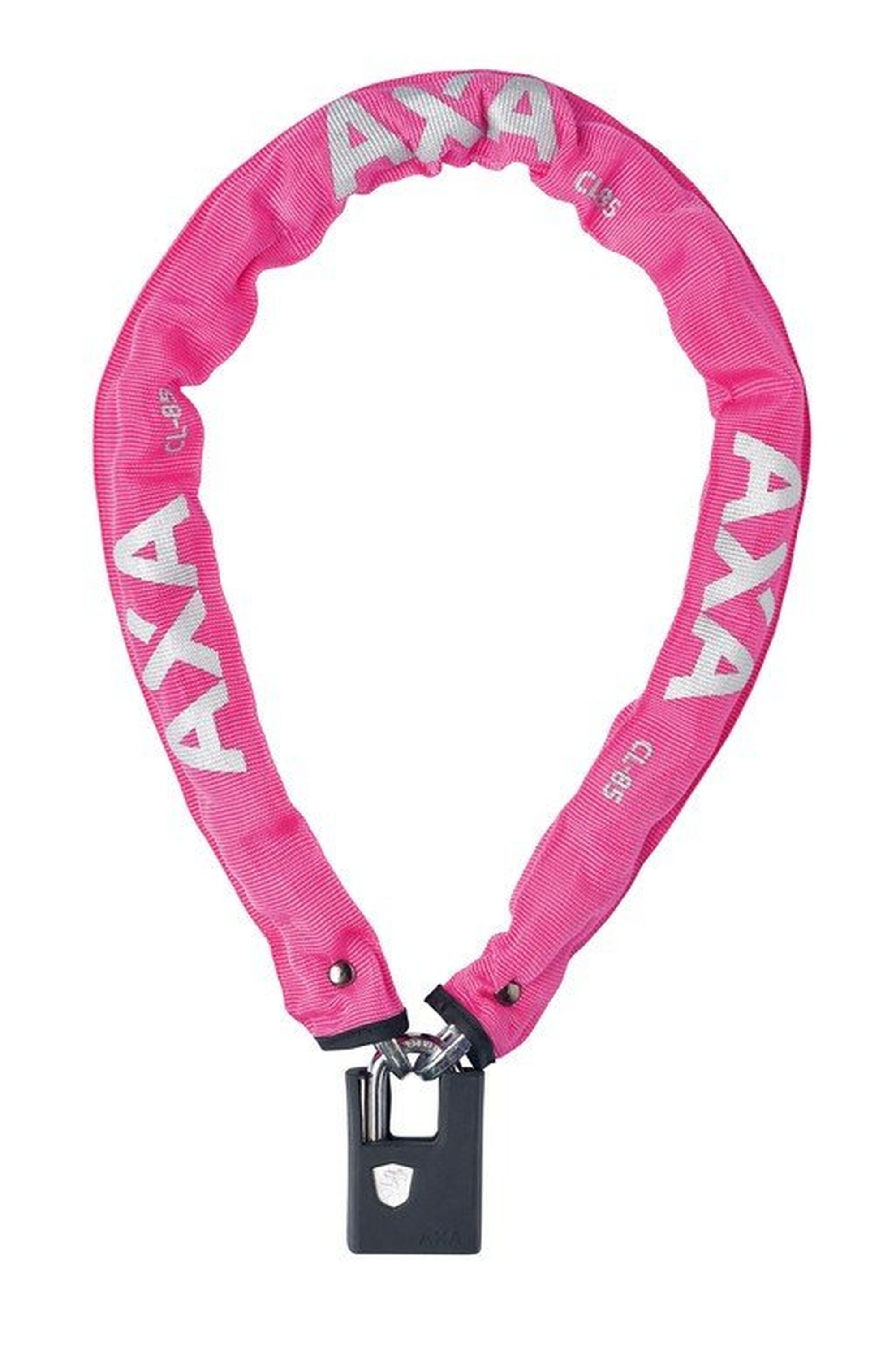 AXA Kettenschloss Clinch Plus CH85, Länge 85cm, Stärke 6,0mm, pink