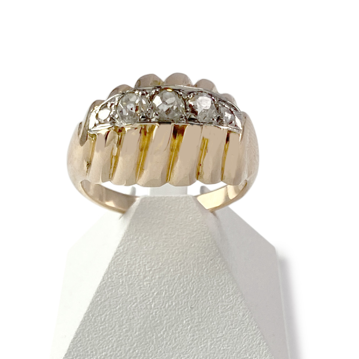 Bague d'occasion or 750 jaune diamants