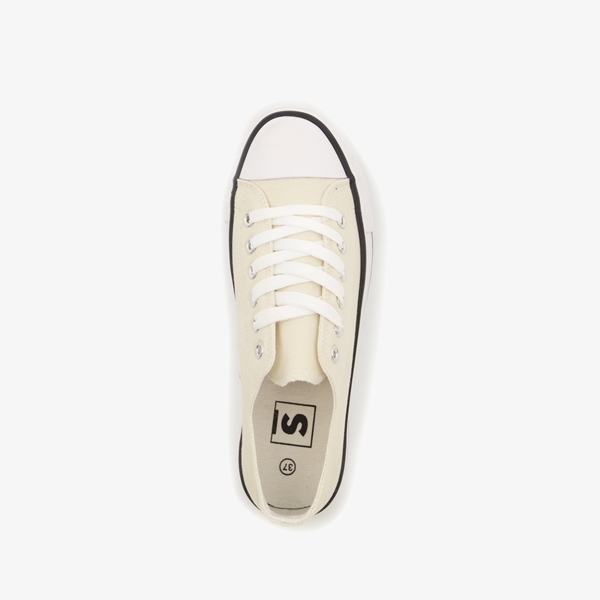 Lage canvas dames sneakers beige