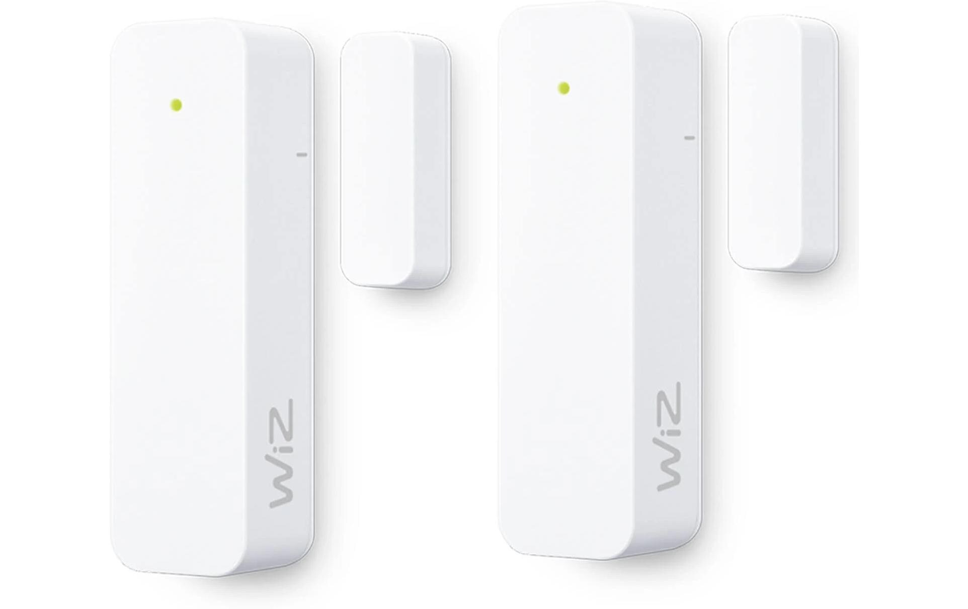 Smarter Kontaktsensor, Doppelpack, WeissIntelligenter Kontaktsensor für Zuhause zur Verbindung zu Kamera und Licht