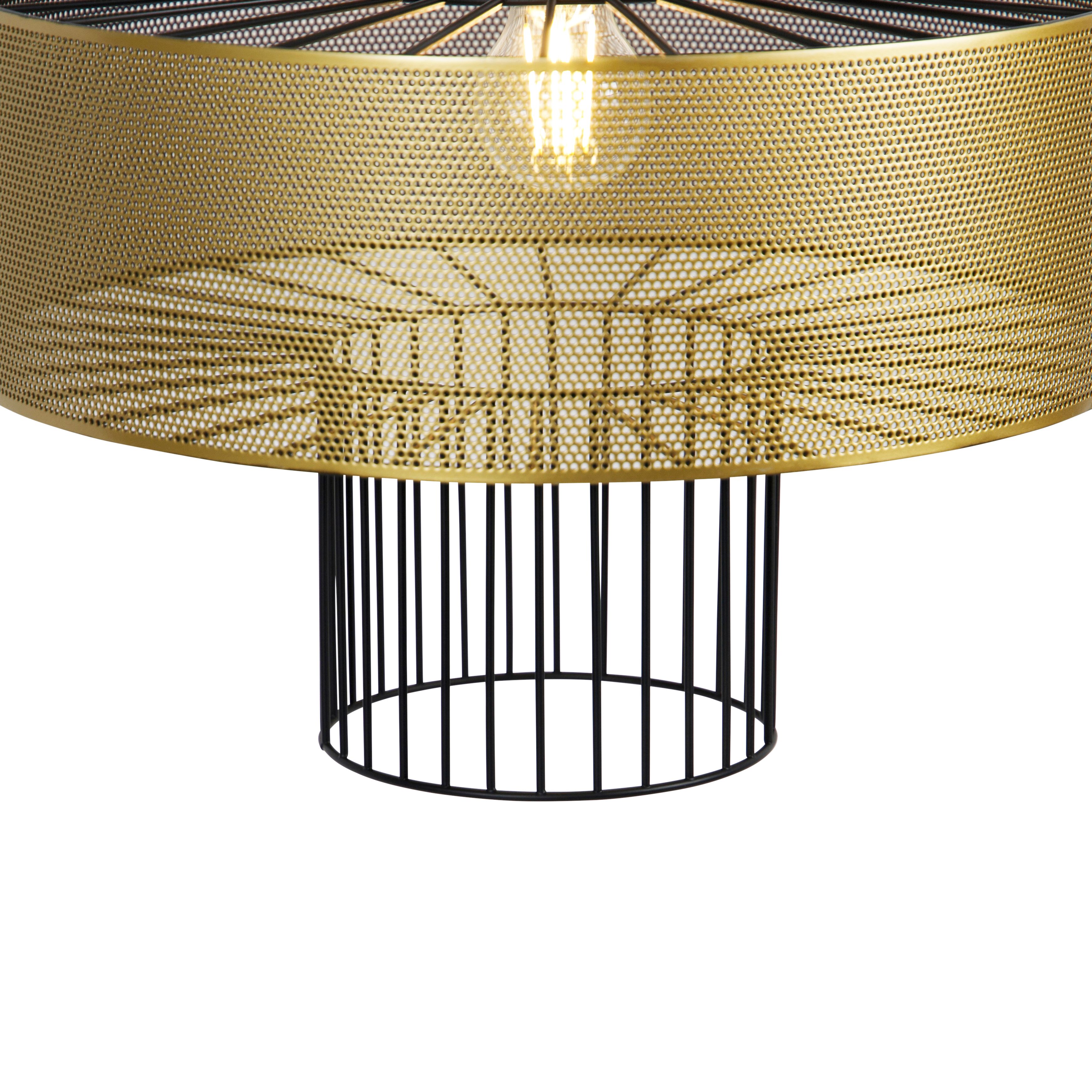 Design hanglamp goud met zwart 40 cm - Tess