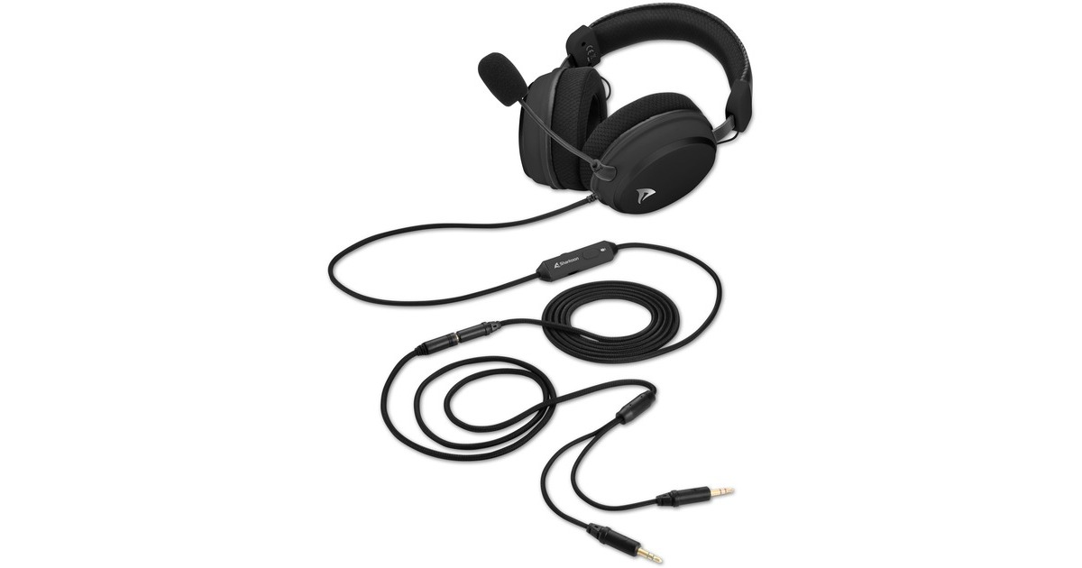 SharkoonSKILLER SGH25 over-ear gaming headset  (Zwart, Pc, PlayStation 5, Xbox Series X|S)