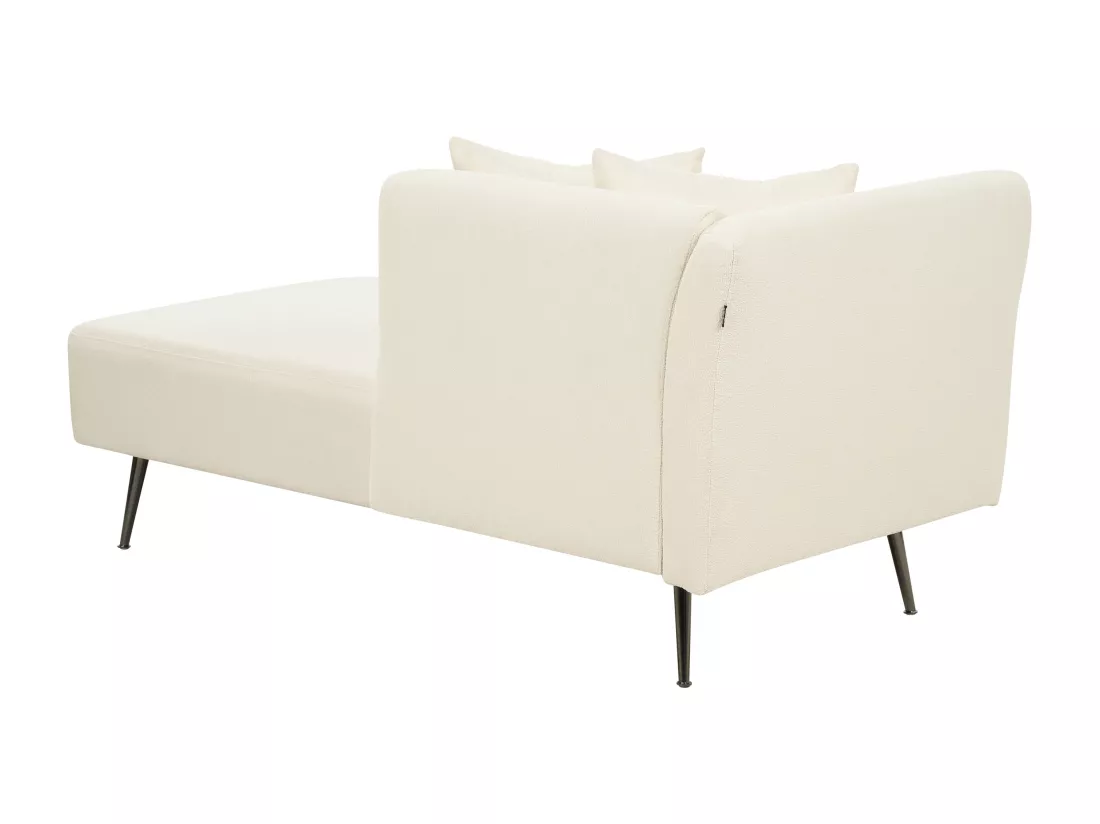 Chaise longue côté droite bouclé blanc RIOM