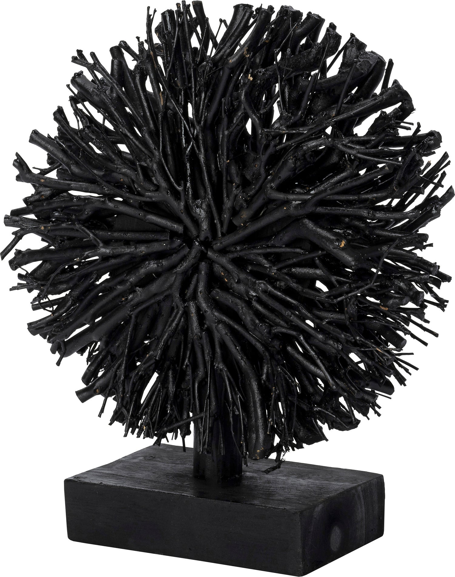 Intratuin beeld Dyanne druivenhout zwart 30 x 7 x 37 cm