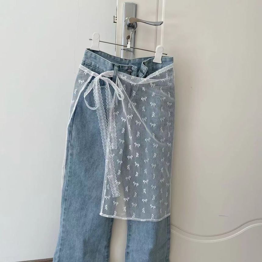Combo - Gebloemde kanten wikkelrok
