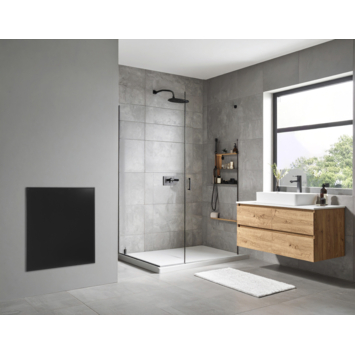 Sanivesk infrarood paneel Porto zwart 60 x 60 cm