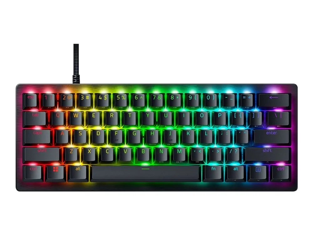 Razer Huntsman V3 Pro - Tastatur - 60% - mini - backlit - USB - QWERTY - USA - tastkontakt: Razer Analog Optical Switches (Gen-2)