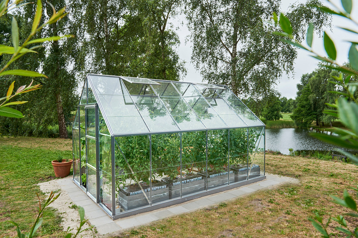 Halls Universal 128 SD drivhus 9,9 m² - aluminium