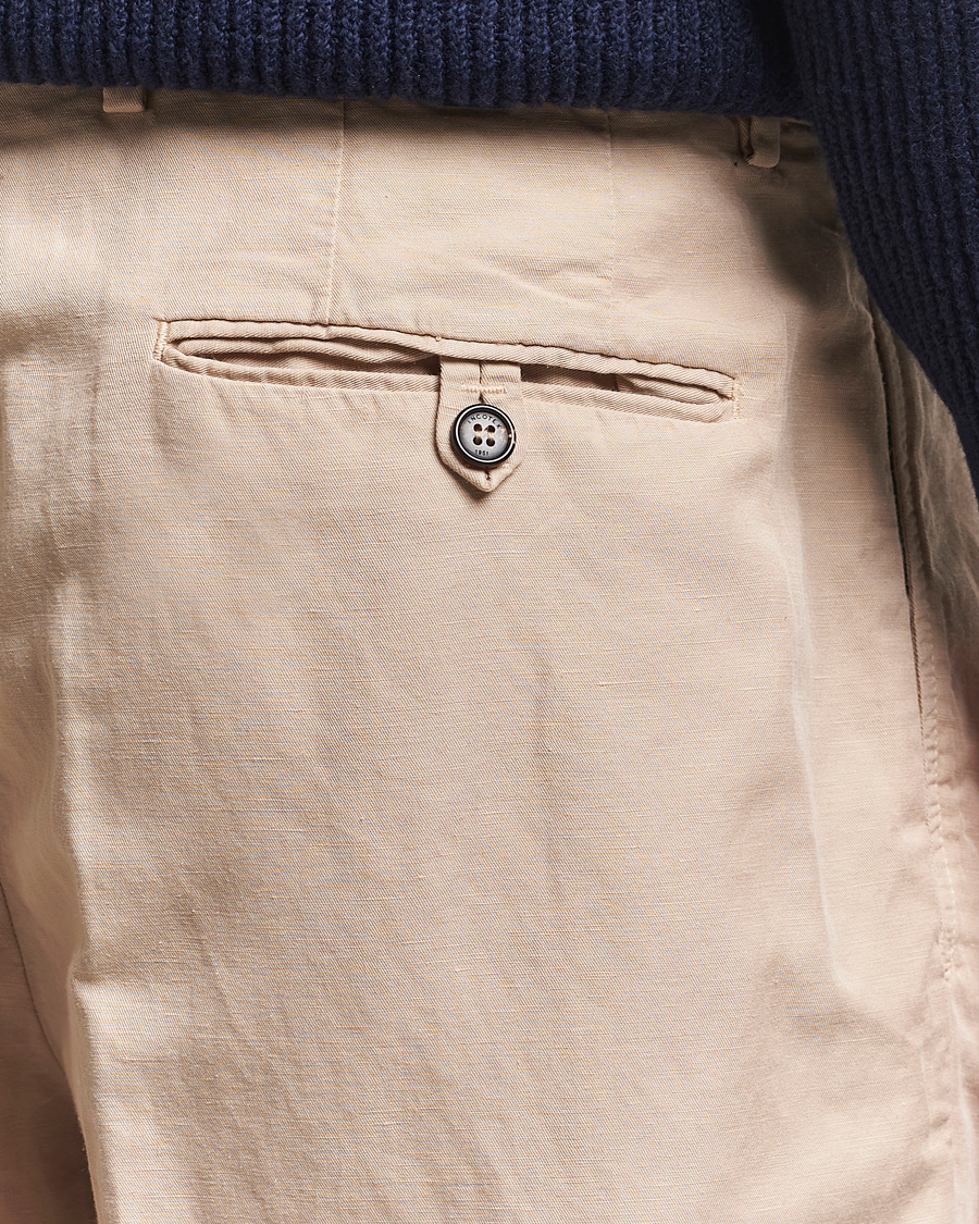 Incotex Pleated Chinolino Shorts Beige