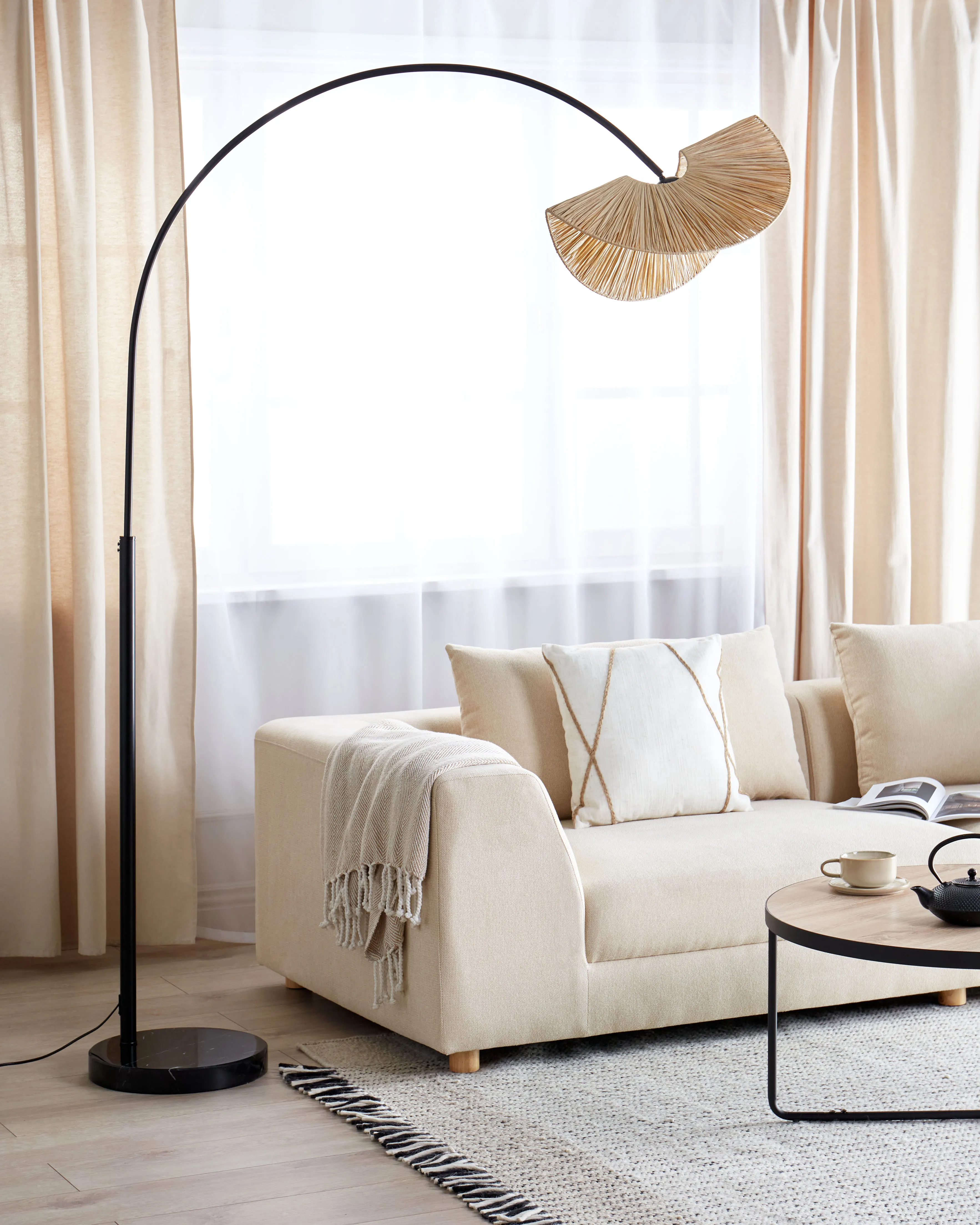 Staande lamp HERRON Natuurlijk