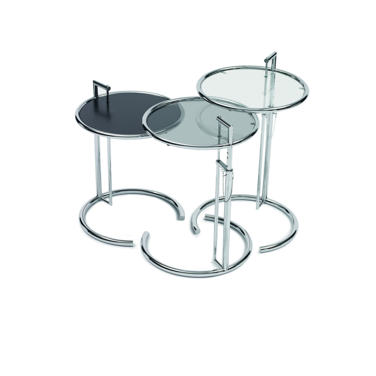 ClassiCon Adjustable Table E 1027 bijzettafel Ø52 helder glas