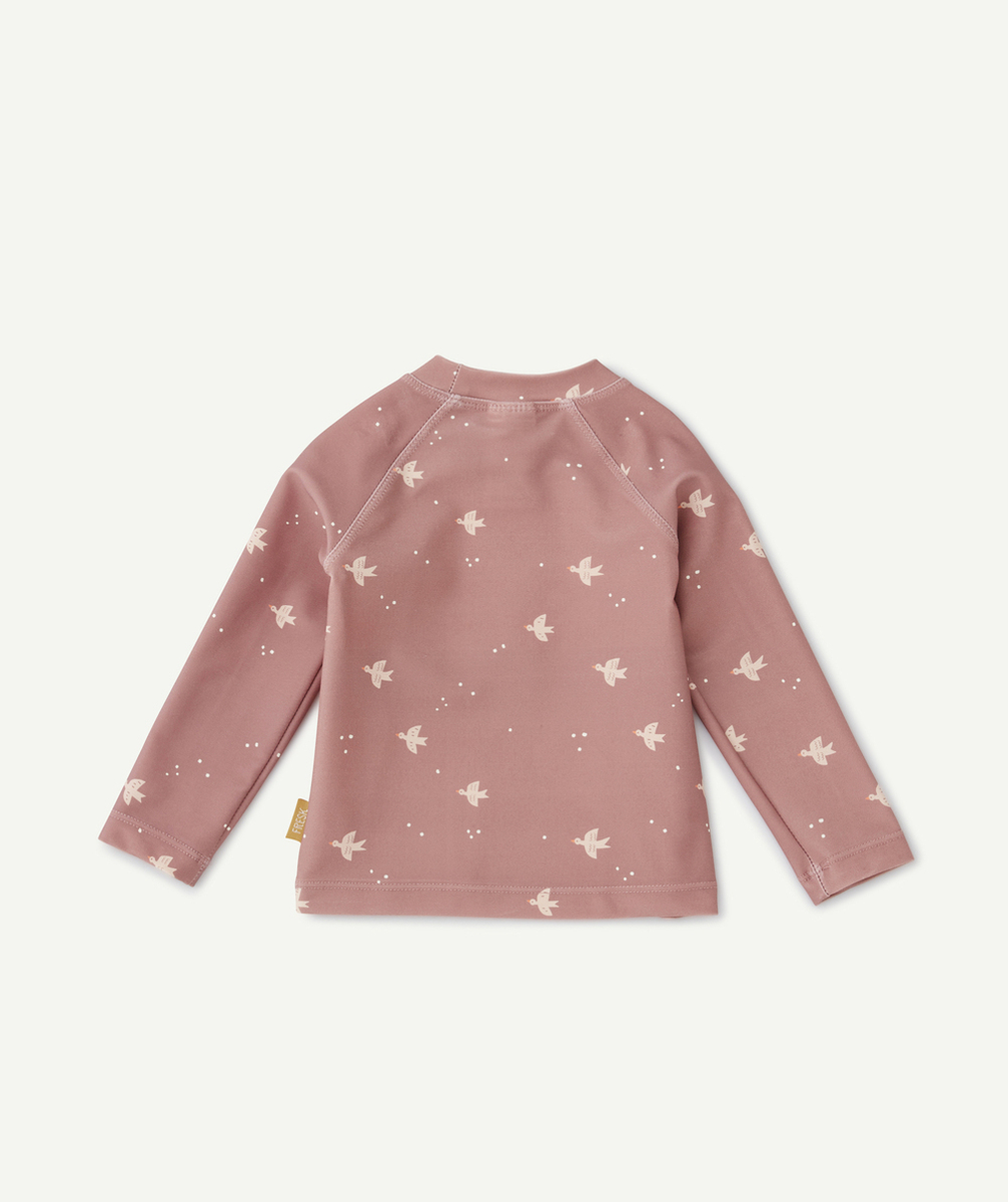 FRESKT-SHIRT ANTI-UV HIRONDELLES VIEUX ROSE