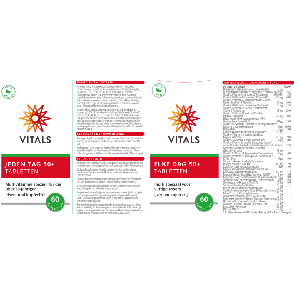 Vitals Elke Dag 50+ 60 tabletten