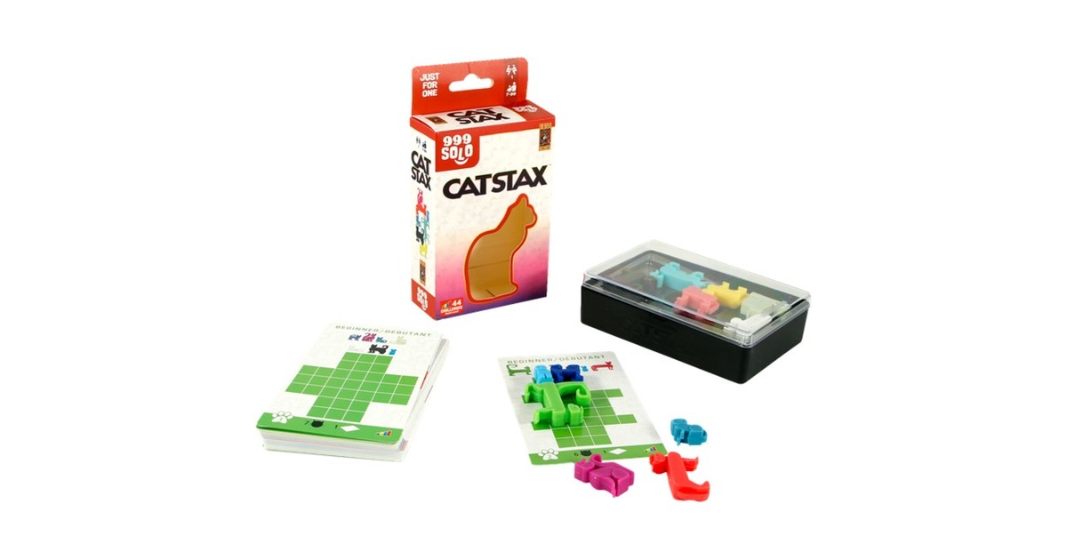 999 GamesCat Stax Denkspel  (Nederlands, 1 speler, Vanaf 7 jaar, 44 opdrachten)