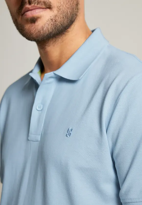 Piquée Poloshirt - ice blue