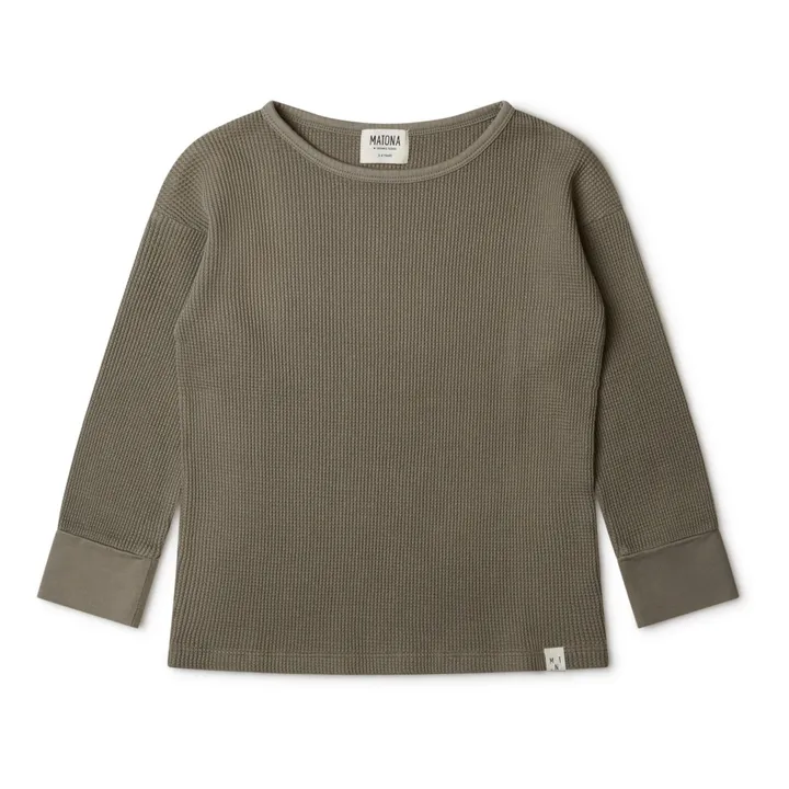 Matona T-Shirt Coton Bio Gaufré | Vert olive