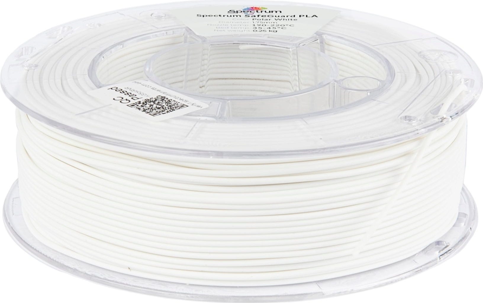 Spectrum  SafeGuard PLA Polar White, 1,75 mm / 250 g    Schutzschild für deine 3D Drucke in Polar White