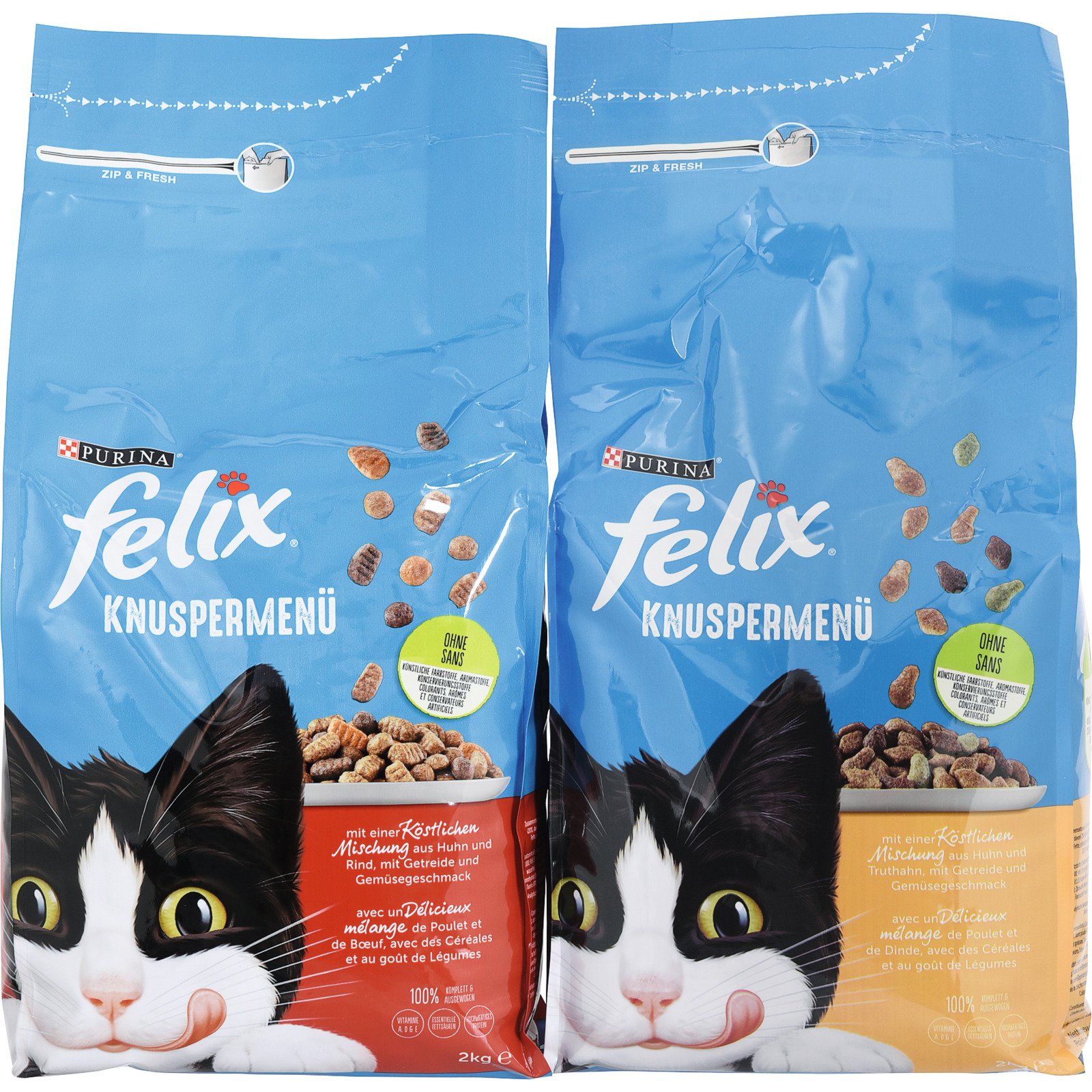 Felix Knuspermenü mit Fleisch & Geflügel 2 x 2 kg