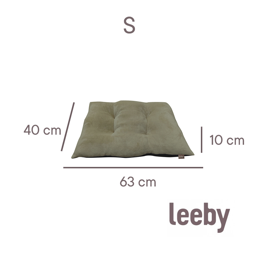 Almofada Leeby acolchoada em veludo verde para cães